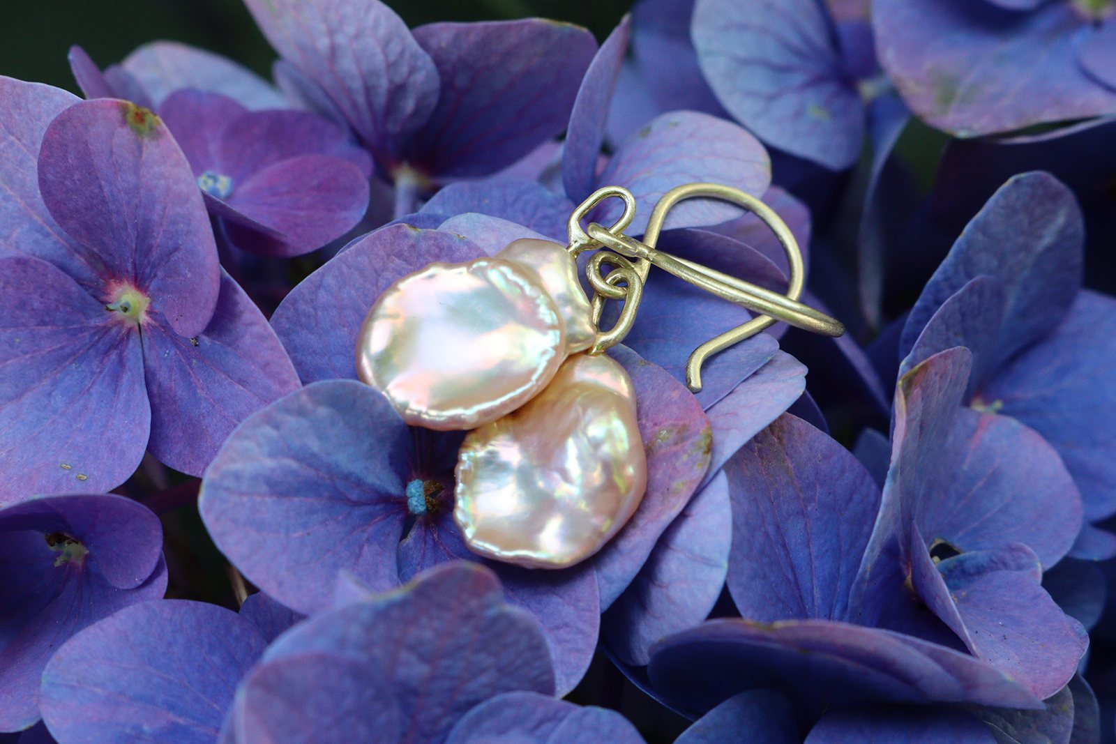 14K Keshi Pearl Earrings