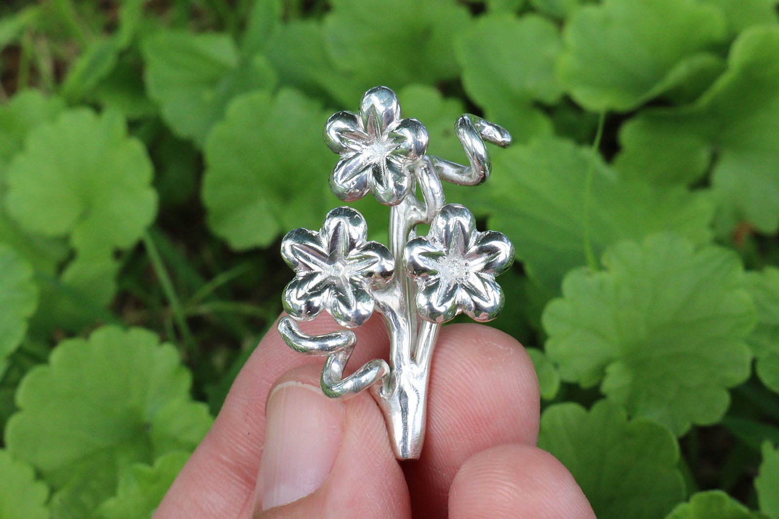 Silver Flower Brooche